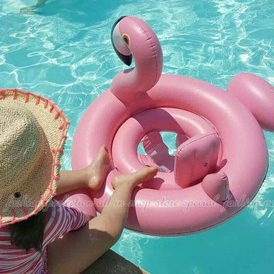 【DD415】寶寶火烈鳥泳圈 泳圈 游泳圈 兒童泳圈 奇浮圈 玩水