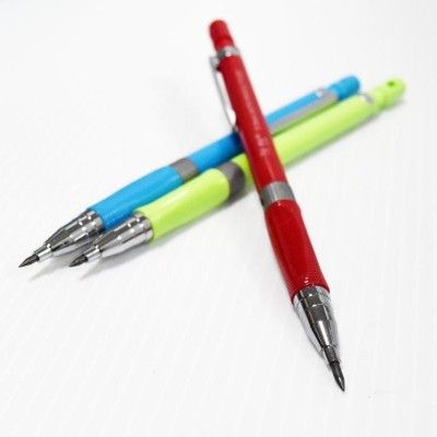 【DF467】2.0 自動鉛筆 內付 粗筆芯 帶捲刀 可以削的自動鉛筆 三角鉛筆