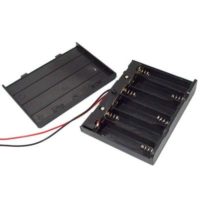 【DY310】電池盒3號6槽含蓋 電池盒 塑料電池盒 帶線 外蓋 串聯