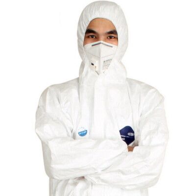 【GC144】杜邦防護衣1422白色帶帽連體 防護服 實驗室防塵服 防護衣服 一次性工作服 隔離衣