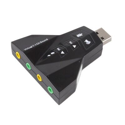 【DB315】雙耳機音效卡 模擬7.1聲道 雙麥克風介面 USB音效分享器USB音效卡