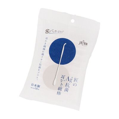 日本製Ag+兩用式棉棒耳扒-50入
