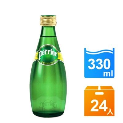 法國沛綠雅perrier天然氣泡水 330ml x 24瓶 (公司貨)