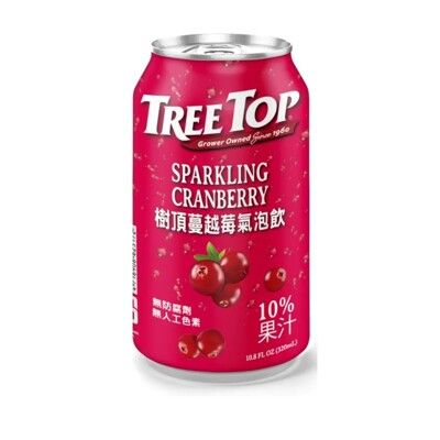 【零瓶出售】 Tree Top 樹頂 樹頂蔓越莓氣泡飲320ml*12入