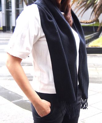 《韓國製》經典格紋流蘇圍巾-黑 溫暖小物 保暖小物 冬季必備