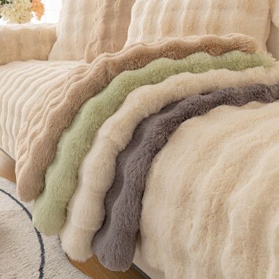 70x180cm加厚兔毛絨防滑沙發墊/沙發套/蓋布巾/床墊