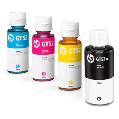 HP GT53XL+GT52 四色1組 原廠高容量盒裝墨水