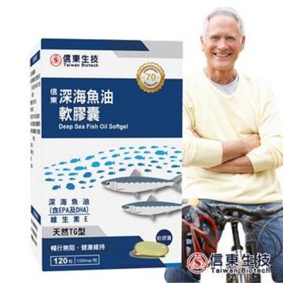 【信東】深海魚油軟膠囊(120錠/盒)有效期限2025.10.19