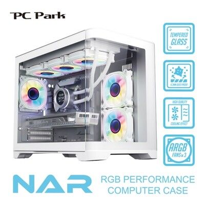 PC Park  NAR ARGB海景房電競機殼/白