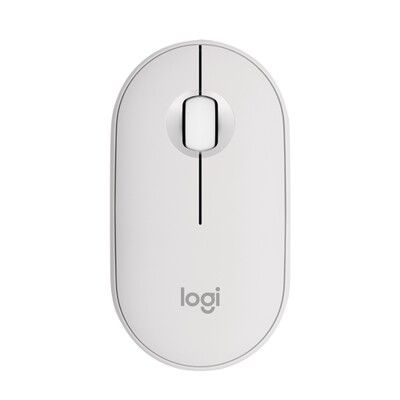 Logitech 羅技 M350s 鵝卵石無線滑鼠(珍珠白)