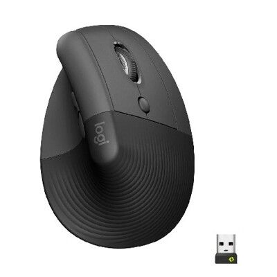 Logitech 羅技 Lift人體工學垂直滑鼠(石墨灰)