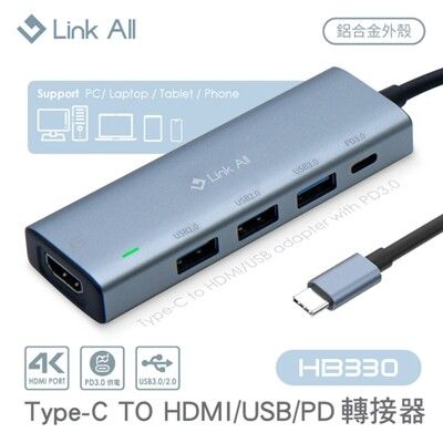 Link All Link All HB330 Type-C TO HDMI/USB/PD 轉接器