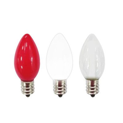 【大同】LED 節能省電燈泡 神明燈小夜燈 E12 0.5W 110V霧面黃/霧面白/紅光 一卡兩入