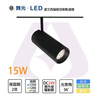 【永光】LED 15W達文西磁吸投射軌道燈  DC24V 防眩光 磁吸組裝  MTTR15