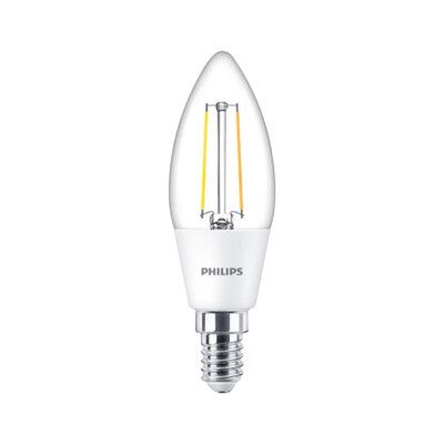 【飛利浦】LED E14 蠟燭型 LED 3W 尖頭清面 全電壓 黃光 仿鎢絲燈 節能省電 取代傳統