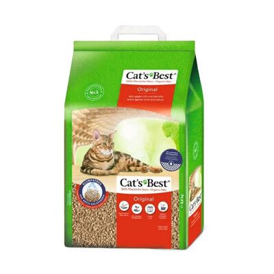 【毛豆寵物】德國凱優 CAT'S BEST 凝結木屑砂 貓砂 紅標 20L