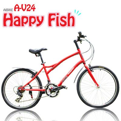 ISHOW網 AiBIKE SHIMANO 24吋24速 開心魚大徑車 大徑車