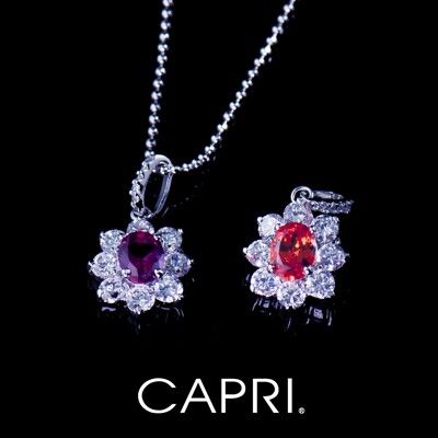 『CAPRI』精鍍白K金 鑲CZ鑽 項鍊