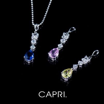 『CAPRI』精鍍白K金 鑲CZ鑽