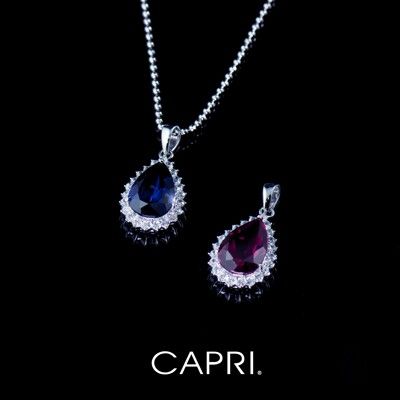 『CAPRI』精鍍白K金 鑲CZ鑽 項鍊