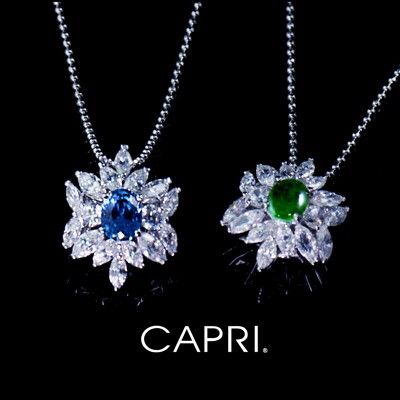 『CAPRI』精鍍白K金 鑲CZ鑽 項鍊