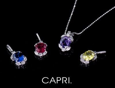 『CAPRI』精鍍白K金 鑲CZ鑽 項鍊