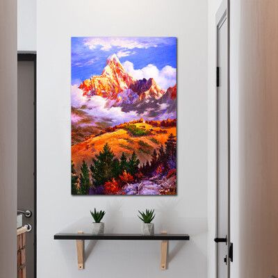 【御畫房】神山 國家一級畫師手繪油畫60×90cm(VF-23)