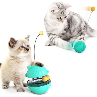 【P&H寵物家】平衡車貓玩具x1+貓漏食玩具x1(逗貓玩具/逗貓棒/貓漏食玩具)