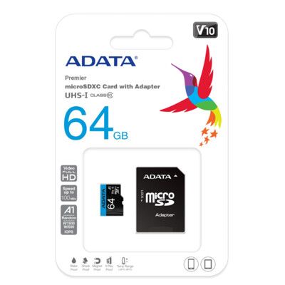 威剛ADATA microSDXC 64G記憶卡 Class10/行車紀錄器用