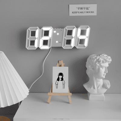 【日用】韓系電子數字鐘 電子掛鐘 3D立體 LED掛鐘 日曆顯示器  電子鐘 數字鐘 鬧鐘 時鐘