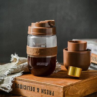 PANKHOO 咖啡豆豆果汁杯 現磨鮮榨  | 贈果汁濾網+咖啡濾網