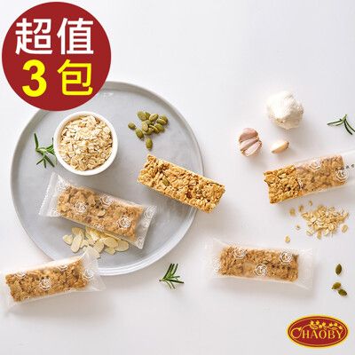 超比食品 輕纖系列燕麥棒(義式香蒜6支) 3包組 燕麥脆片 燕麥棒 纖女燕麥 纖食可可 燕麥餅乾