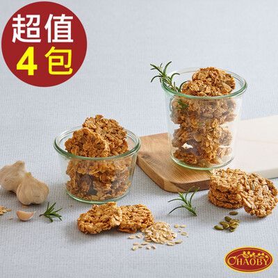 超比食品 纖女系燕麥脆片(義式香蒜100g) 4包組 燕麥脆片 燕麥片 纖女燕麥 纖食可可 燕麥餅乾