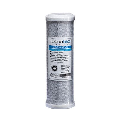 Liquatec壓縮柱狀活性碳濾心/ 10吋 CTO / 通過美國 NSF 42號 認證