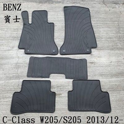 【猴野人】BENZ 賓士 C-Class W205/S205 2013年12月~，橡膠防水腳踏墊 防
