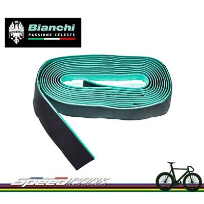 【速度公園】Bianchi CELESTE BAND 雙色拼接手把帶 順手表面 亮黑字體 把帶 把手