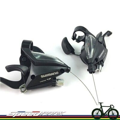 速度公園 SHIMANO V-BRAKE ST-EF500 煞變一體把手 (3*8) 3x8速 24