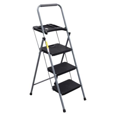 【鐵製工具鐵梯 (含工具盤)】 SGS認證 承重150KG  鐵梯 鋁梯 防滑梯 樓梯椅 家用梯