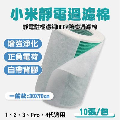 小米靜電過濾棉(一般款)30X70cm 出貨單位:包 靜電過濾棉 空氣清淨機 空調濾網 小米静電棉