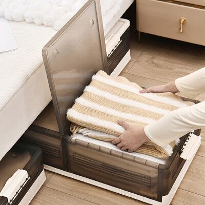 扁平式高款折疊床底收納箱 三色可選 床底收納箱 床底箱 衣物收納箱 床底置物箱 收納箱