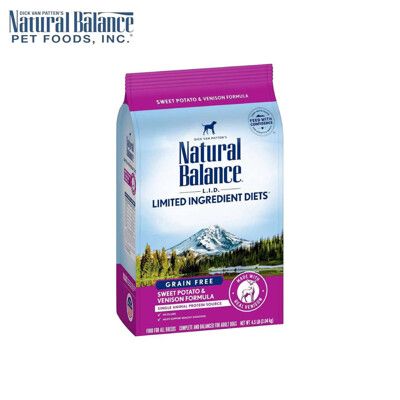 Natural Balance NB低敏無穀地瓜鹿肉成犬配方(原顆粒)  4.5LB 低敏 狗飼料