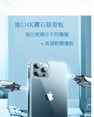 蘋果i12(6.1)/ Pro(6.1)超薄全透明防摔保護殼 四角減壓氣囊 鏡頭全包保護訊迪鑽石系列