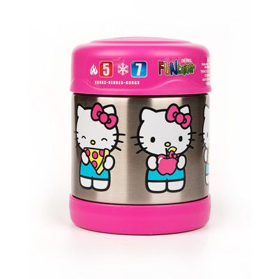 【美國膳魔師THERMOS】Hello Kitty凱蒂貓粉紅款 迪士尼不鏽鋼悶燒罐290ML