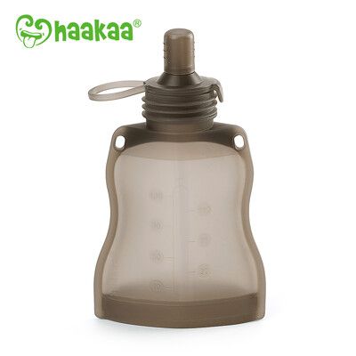 haakaa矽膠吸管美味袋130ml(可裝飲料/果泥/嬰兒食品)