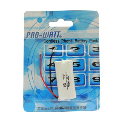 PRO-WATT 萬用接頭 無線電話電池 2.4V 800mah (P540)