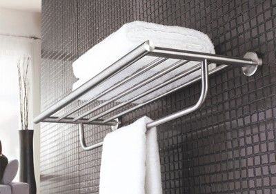 浴室 衛浴 置衣架 放衣架 毛巾架 置物架 304不銹鋼(砂光拉絲) 上下雙層收納 質優型美！