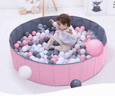 室內摺疊兒童海洋球池 防摔圍欄（直徑120公分+300海洋球）