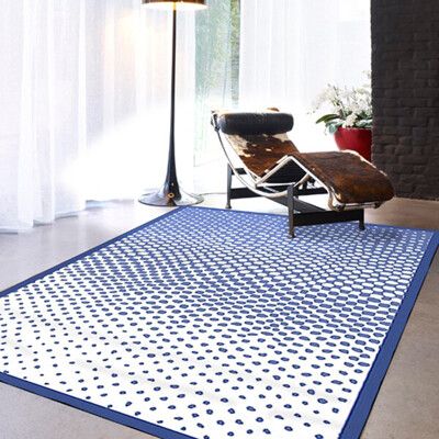 范登伯格 赫曼人造絲質地毯-漸層(藍)-140x200cm