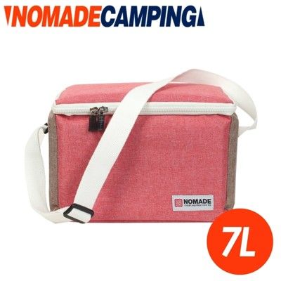 NOMADE 7L純色肩背冷袋《粉》N-7149/保冷袋/環保袋/露營/野餐袋