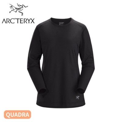 ARC'TERYX 始祖鳥 女 Quadra快乾長袖圓領衫《黑》26833/長袖排汗衫/登山衣